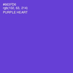 #663FD6 - Purple Heart Color Image